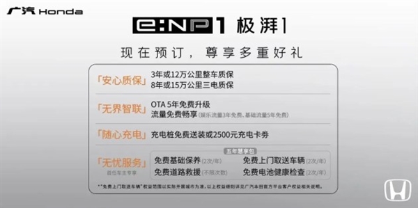 CLTC续航420 广汽本田首款电动车e:NP1极湃1预售：17.5万元起