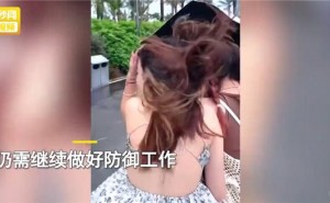 台风木兰登陆 女子被吹成“赛亚人”：网友调侃喜提新造型