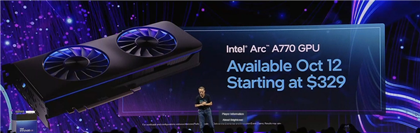 硬刚RTX 40 Intel官宣Arc A770显卡；光追领先友商65%