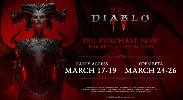 3月17日开启Beta测试！《暗黑破坏神4》新预告片透露更多游戏内容