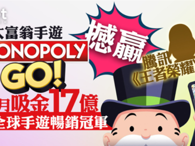 《Monopoly Go!》登顶全球手游收入榜，社交与赌博元素成制胜法宝