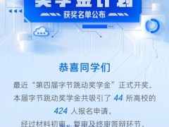 字节跳动奖学金揭晓，15名学子每人斩获十万元大奖！