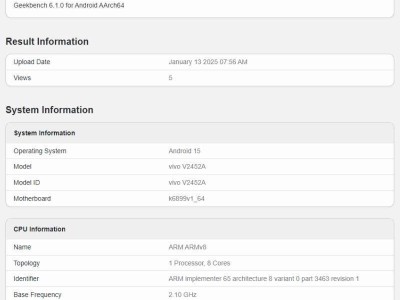 iQOO Z10 Turbo现身GeekBench：天玑8400+12GB内存，性能如何？