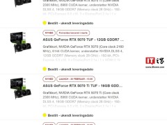 英伟达RTX 5070 Ti显卡2月20日丹麦开售，5070预计三月推出