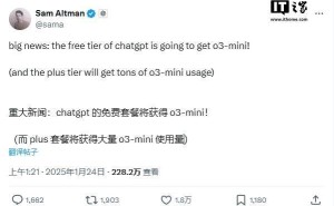 OpenAI新福利：ChatGPT用户将免费尝鲜o3-mini，付费享更多