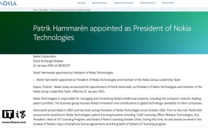 诺基亚技术部门新掌门：Patrik Hammarén接任总裁，未来何去何从？