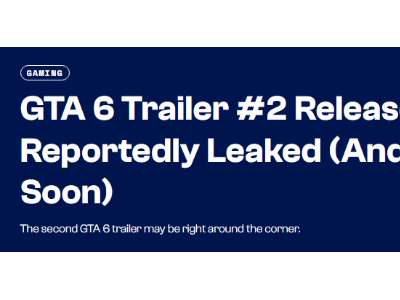 《GTA6》预告片泄露？粉丝期待与疑虑并存