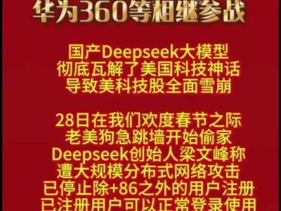 Deepseek遇袭，华为360联手反击！中国科技企业共筑安全防线