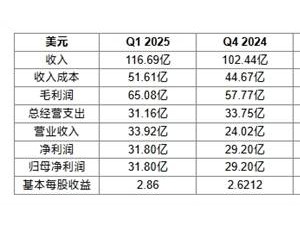 高通2025财年Q1财报亮眼：营收超116亿美元，净利润大增，中国高端手机需求强劲