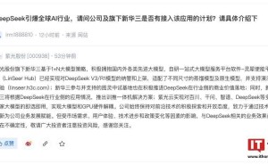 紫光新华三拥抱DeepSeek大模型，灵犀使能平台已纳管上架V3与R1版本