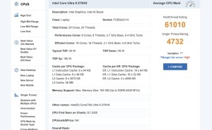 英特尔酷睿Ultra 9登顶PassMark，笔记本处理器性能新王者诞生？