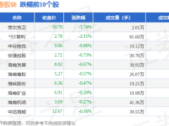 自由贸易港板块2月10日上涨，华闻集团领航，资金流出情况如何？