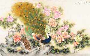 客厅装饰新风尚：手绘花鸟画，让家的艺术气息满溢