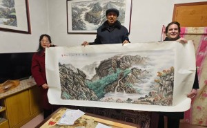 武吉廷山水画展亮相高邑文化节，太行画风引关注