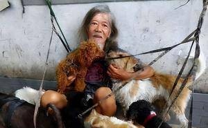 风光不再！富二代败光5000万遗产，今与流浪狗相依为命