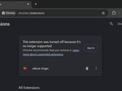 Chrome浏览器禁用Ublock Origin等Manifest V2扩展，用户何去何从？