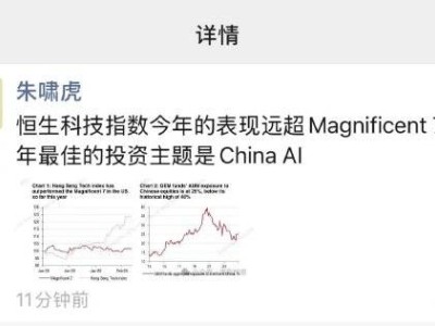 朱啸虎朋友圈发声：恒生科技亮眼，今年最佳投资主题指向China AI？