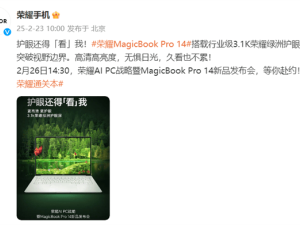 荣耀MagicBook Pro 14震撼发布：3.1K护眼屏，性能续航双提升！