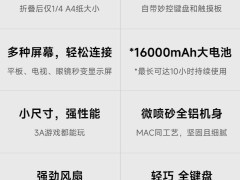 口袋玲珑折叠主机上架小米有品，全尺寸键盘仅售3899元起