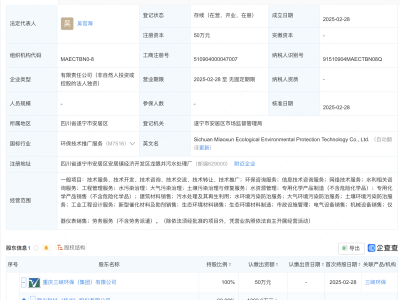 四川新添生态环保科技力量，聚光科技等投资成立淼循科技公司