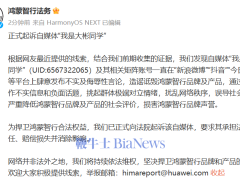 鸿蒙智行正式起诉自媒体大彬同学，指控其发布不实及侮辱性言论