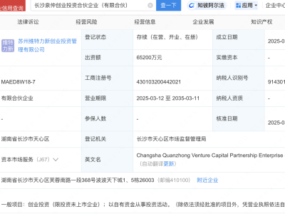 致欧科技等携手成立创投企业，6.52亿资金助力未上市企业投资
