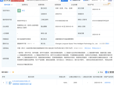 龙软科技全资控股新公司，涉足AI软件开发及智能硬件销售