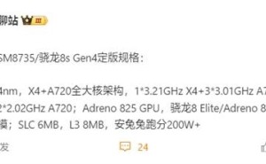 骁龙8s Gen4定版：4nm全大核架构，安兔兔跑分突破200万大关！