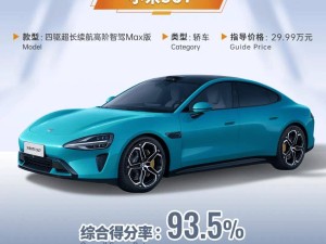 小米SU7 Max版C-NCAP测评大放异彩，综合得分率超93%！