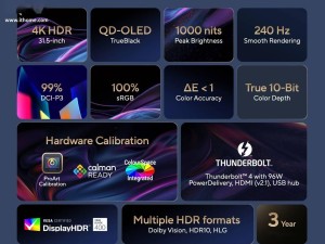 华硕新推ProArt PA32UCDM显示器：4K 240Hz QD-OLED面板，专业创作新选择