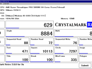 CrystalMark Retro大升级，复古硬件也能测！Windows 95/98系统榜上有名