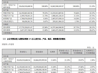 欧菲光2024年营收大增21%，净利润下滑却大手笔投研发，红利不发为哪般？