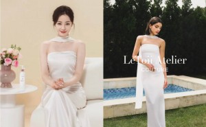 迪丽热巴微订制新造型，真丝礼服演绎优雅知性新高度！