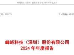 峰岹科技2024年营收、净利润双增 毛利率微降