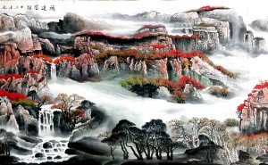 方人也山水国画构图艺术：如何在尺幅间展现无限意境？