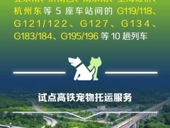 京沪高铁今起试点宠物托运，人宠分离专人看护