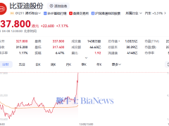 比亚迪Q1净利润预计大增近九成至一倍多，股价随之飙升！