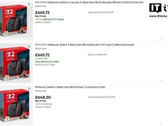 任天堂Switch 2遭黄牛疯抢，eBay高价成交记录频现