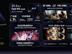 华硕ROG绝神32 Pro显示器亮相：4K 160Hz或FHD 320Hz，3999元值吗？
