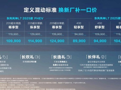 2025款东风风神L7今晚上市，纯电插混齐发，换新厂补价低至8.99万起