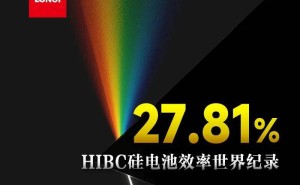 隆基绿能HIBC电池效率再创新高，27.81%刷新全球单晶硅电池纪录！