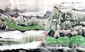 方人也国画山水：构图艺术如何绘就视觉盛宴？
