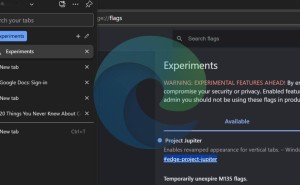 微软Edge浏览器Win11版测试新垂直标签栏：Transient与Switcher模式亮相