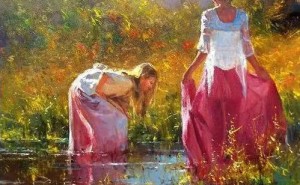 青春画卷：油画美少女，绽放生命无限可能！