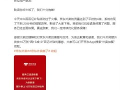 京东外卖系统故障引热议，紧急修复后狂撒10万张优惠券
