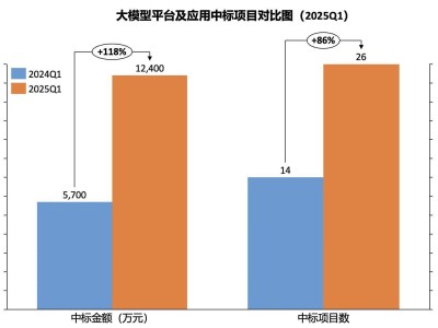 2025年第一季度，大模型平台激战招投标市场，百度阿里云领跑！