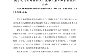 居然智家董事长汪林朋被留置，公司运营现状如何？