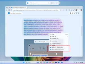 微软Win11 Beta版更新：Click to Do功能升级，新增文本操作选项