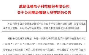 佳驰科技高层大变动，邓龙江外甥女姚瑶身兼多职引关注