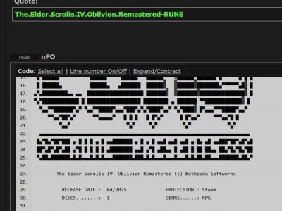 《上古卷轴4：湮灭重制版》发售即遭破解，PC Steam版未采用D加密